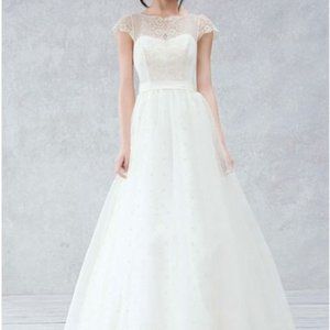 Cap Sleeve Ivory Wedding Gown